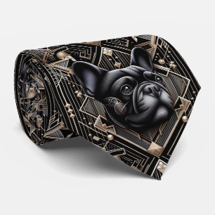 Den lekfulla hundälskaren   Fransk Bulldog Hundpap Slips