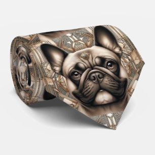 Den lekfulla hundälskaren   Fransk Bulldog Hundpap Slips