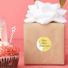 Den Lemon Spritz Bröllopsfestival Anpassad Klister Runt Klistermärke