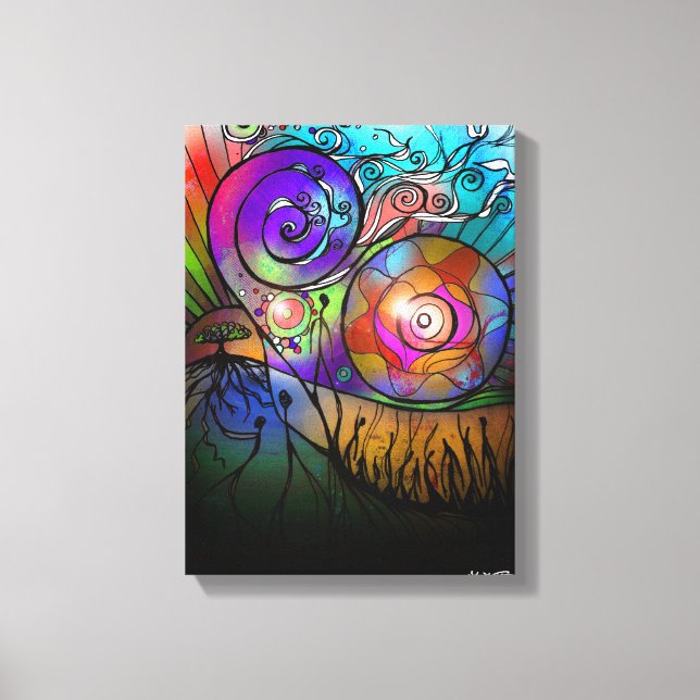 Den levande jorden (Wrapped Canvas) Canvastryck (Framsida)