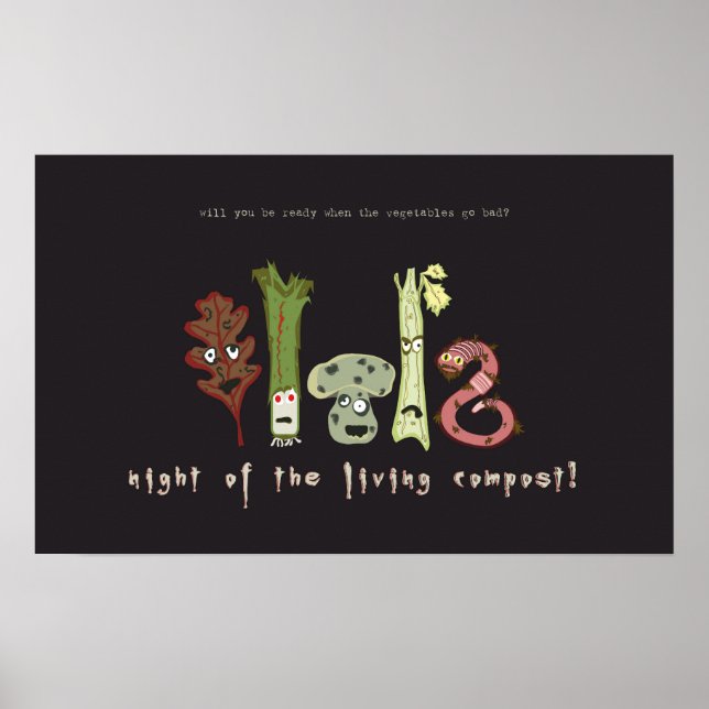 Den levande kompostens natt! poster! poster (Framsidan)