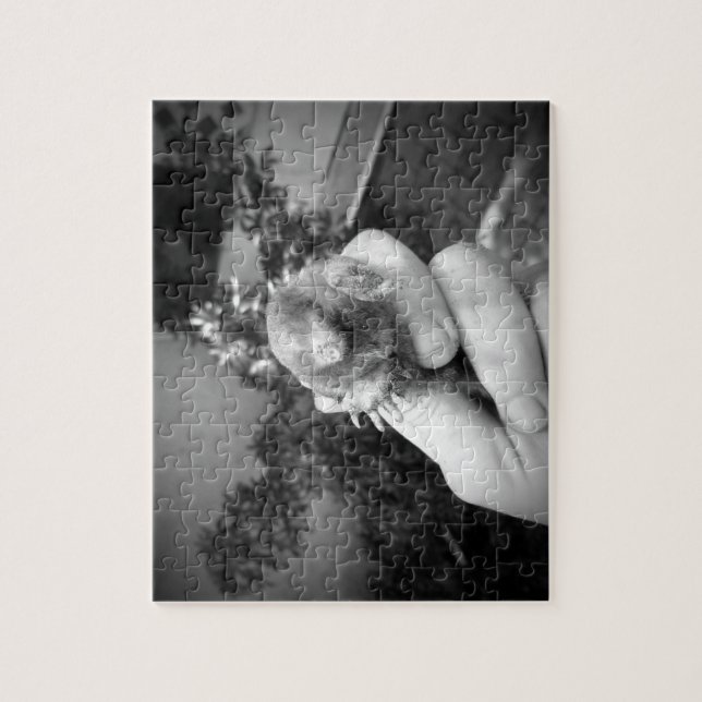 Den levande molen räcker in att le djursvartvit pussel (Vertikal)