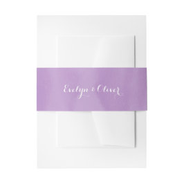 Den lila vattenfärgen tvättar bröllop band för inbjudningskort