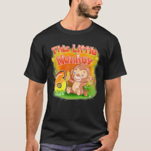 Den lilla apan, 6 år gamla barn 6e-födelsedagen S T Shirt