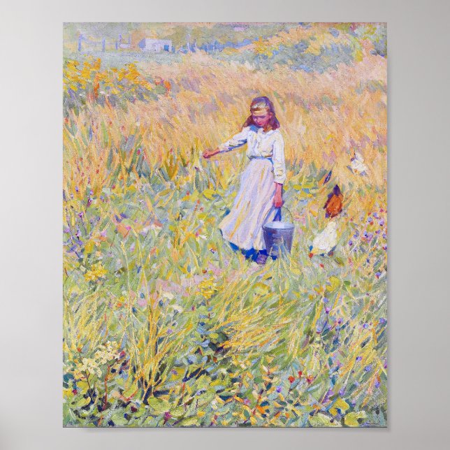 Den lilla arbetaren målar av Helen McNicoll Poster (Framsidan)