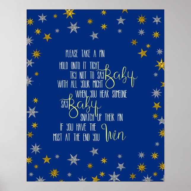 Den lilla babysknappen för Pin Game Little Star Poster (Framsidan)