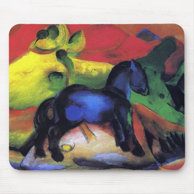 Den lilla blå hästen av Franz Marc Musmatta (Framsidan)