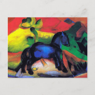 Den lilla blå hästen av Franz Marc Vykort