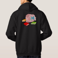 Den lilla Bok-Älskare (Cute Tecknad Gris) Hoodie