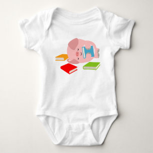 Den lilla Bok-Älskare (Tecknad Gris) Baby-kostym Tee