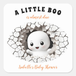 Den lilla boon är snart på plats med Ghost Baby Sh Fyrkantigt Klistermärke