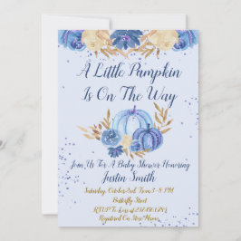 Den lilla dockan är på väg att blåa babyskabruk inbjudningar