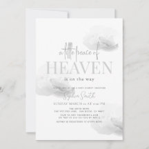 Den lilla freden i Heaven Grått Cloud Baby Shower