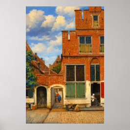 Den lilla gatan av Johannes Vermeer Poster