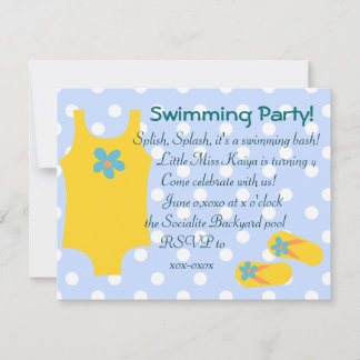 Den lilla Gulten Swimsiut Inbjudningar