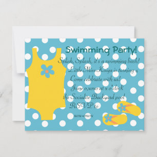 Den lilla Gulten Swimsiut Inbjudningar