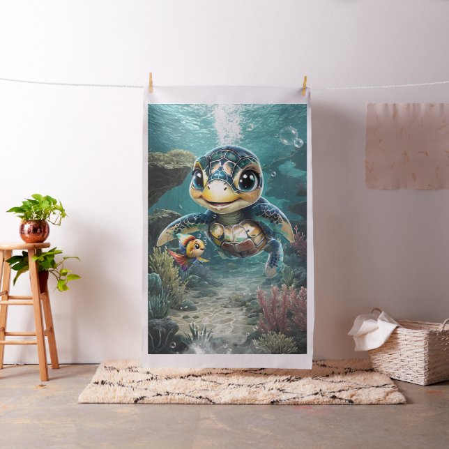 Den lilla havssköldpaddan som utforskar med sin vä tyg (In Situ)