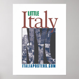 Den lilla Italien New York City Logotyp Poster