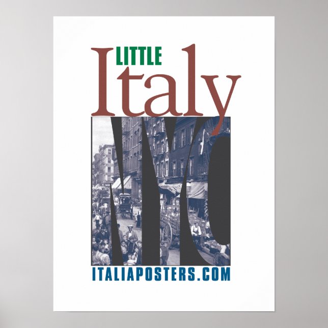 Den lilla Italien New York City Logotyp Poster (Framsidan)