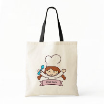 Den lilla kockens handritade canvas-totebag