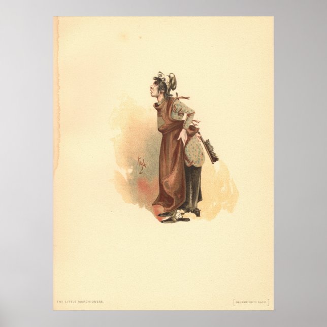 Den lilla marschoness från den gamla kuriosiskbuti poster (Framsidan)