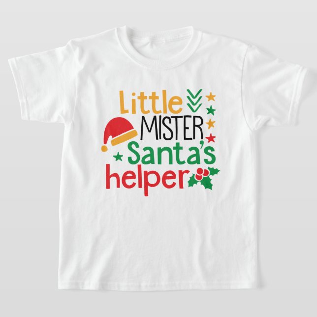 Den lilla ministern jultomtens Helper-jul T Shirt (Laydown)