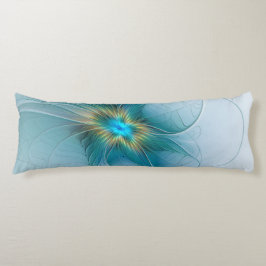 Den lilla, moderna, blå Guld-stenblomman Kroppskudde
