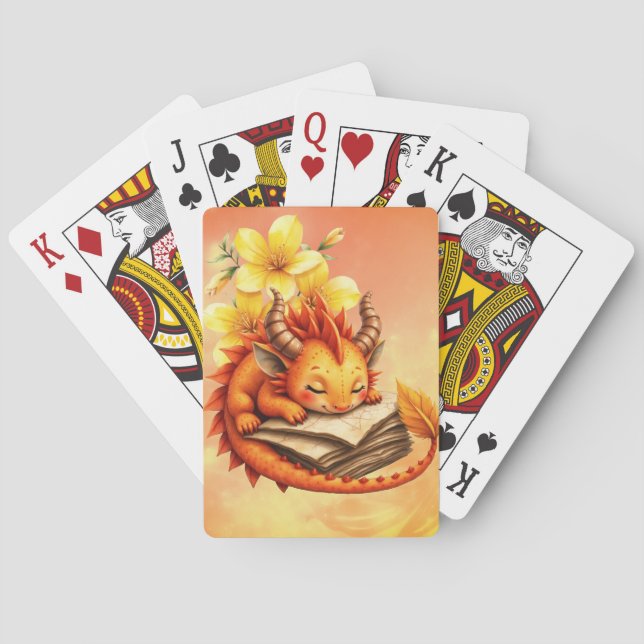 Den lilla mystiska draken.  casinokort (Baksidan)