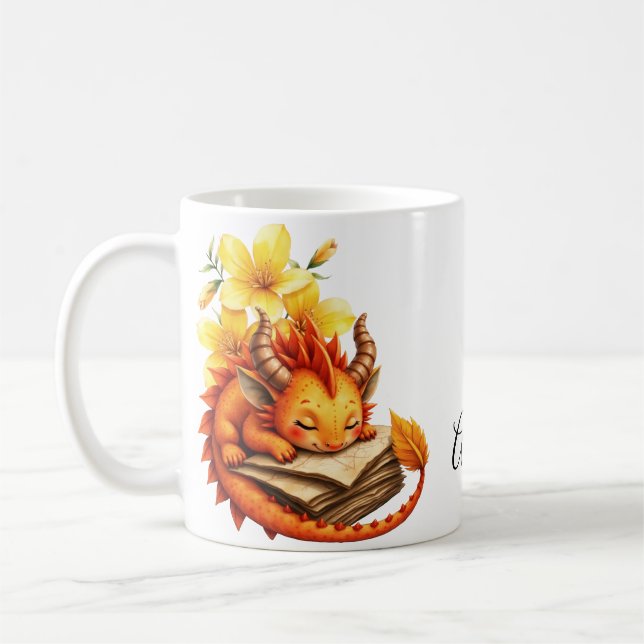 Den lilla mystiska draken.  kaffemugg (Vänster)