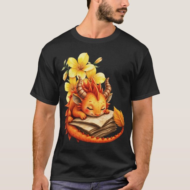 Den lilla mystiska draken.  t shirt (Framsida)