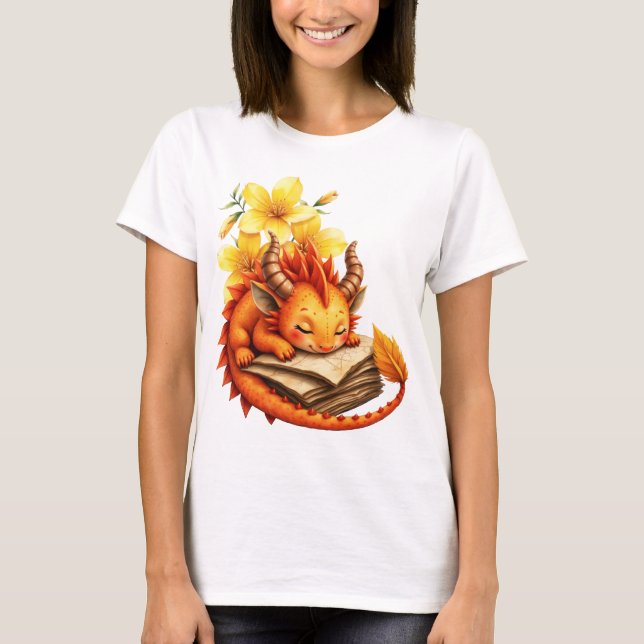 Den lilla mystiska draken.  t shirt (Framsida)