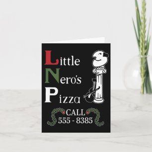 Den lilla Neros Pizza-jul Kort