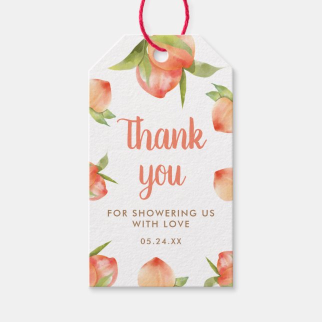 Den lilla persikan är på samma sätt som babybabyba presentetikett (Framsidan)