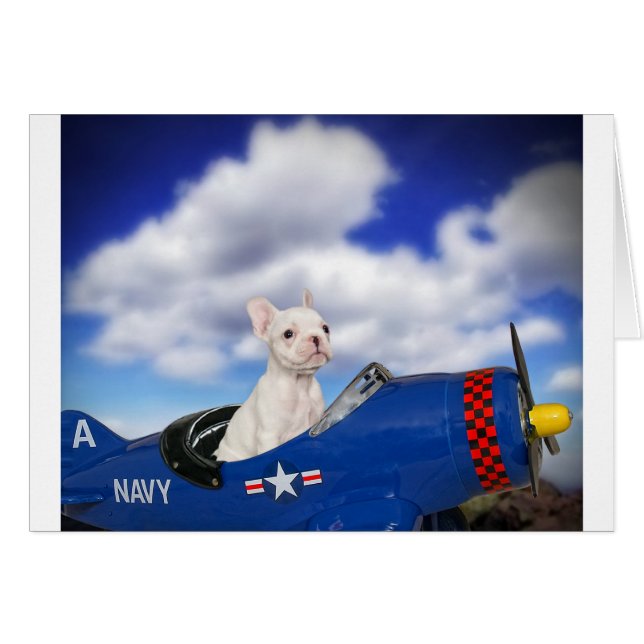 Den lilla piloten hälsningskort (Framsidan Horizontal)