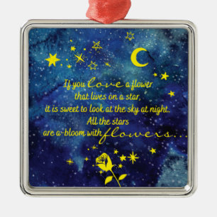 Den lilla Prince-citatet och Flower Stars Ornament