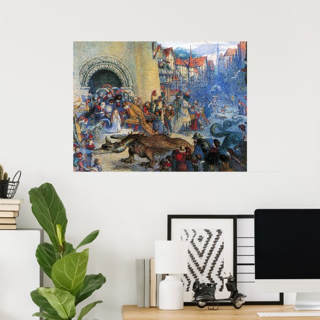 Den lilla prinsessans födelsedagsdrake poster (Hemmakontoret)