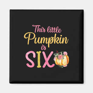 Den lilla pumpkin är sex 6e-dagskorgen magnet