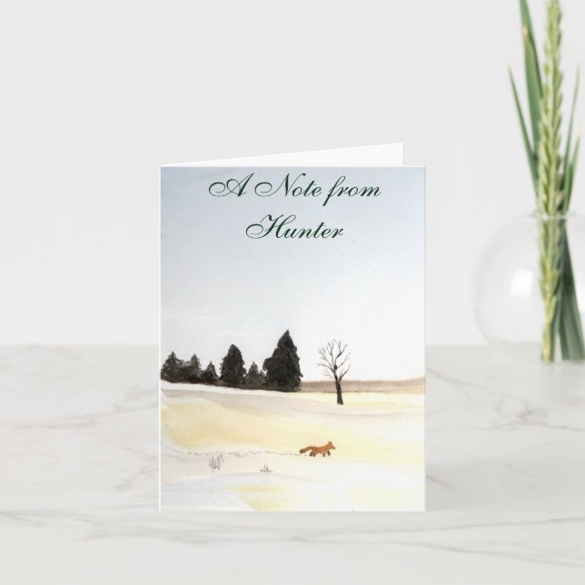 Den lilla räven anteckningskort (Framsida)