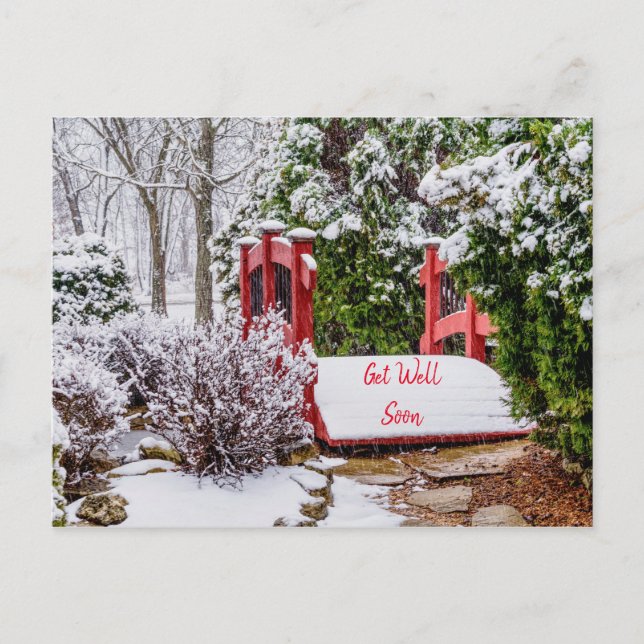 Den lilla röda bron Snart frisk postkort Vykort (Framsida)