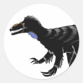 Den lilla runda etiketten Klo Runt Klistermärke