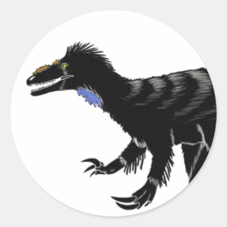 Den lilla runda etiketten Klo Runt Klistermärke