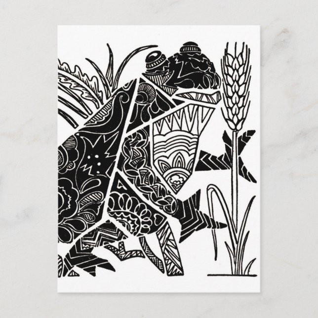 Den lilla sånggrodan vykort (Framsida)