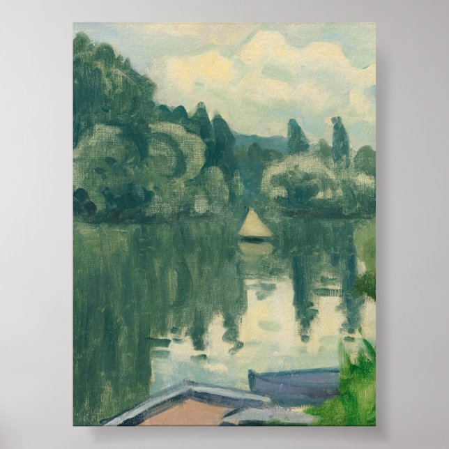 Den lilla segeln i Poissy Albert Marquet Poster (Framsidan)