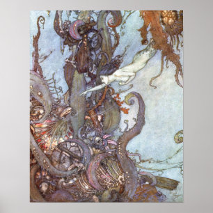 Den lilla Sjöjungfrun av Edmund Dulac Poster