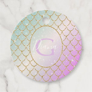 Den lilla Sjöjungfrun. Golden scales på en rosa, t Gåvor Etiketter