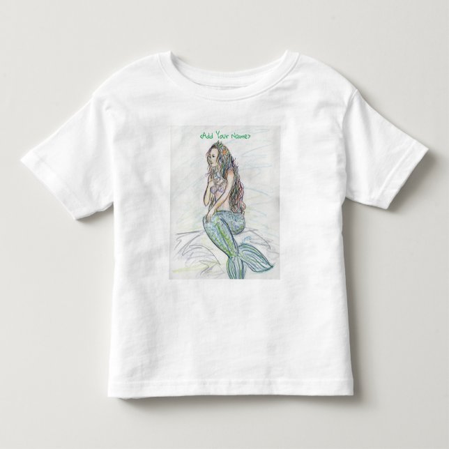 Den lilla sjöjungfrun Sagor Fantasy Art T-Shirts (Framsida)