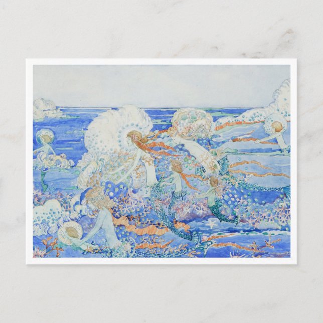 Den lilla Sjöjungfrun - Sjöjungfruar som spelar i  Vykort (Framsida)