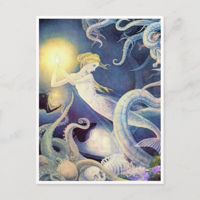 Den lilla Sjöjungfruns farlighet av Dorothy Lathro Vykort (Framsida)