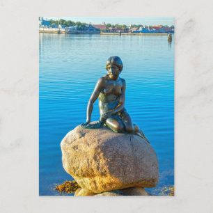 Den lilla sjöjungfruns skulptur, Köpenhamn, Danmar Vykort