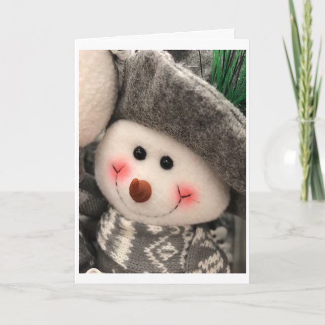 DEN LILLA SNOMANNEN VILL SÄGA *GLAD JUL* HELGKORT (Framsida)